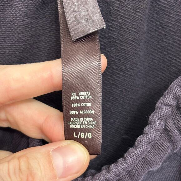 Skims Classic Straight Leg Cotton Sweatpants in Plum Purple - Size L - Picture 5 of 6